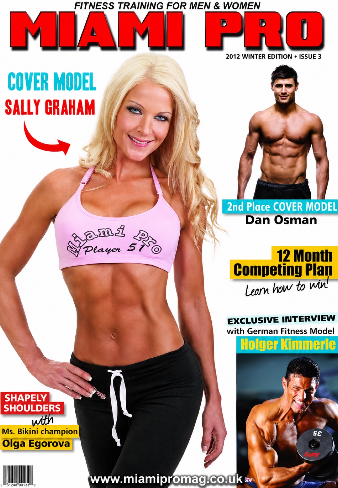 Miss Sally on the cover of Miami Pro magazine