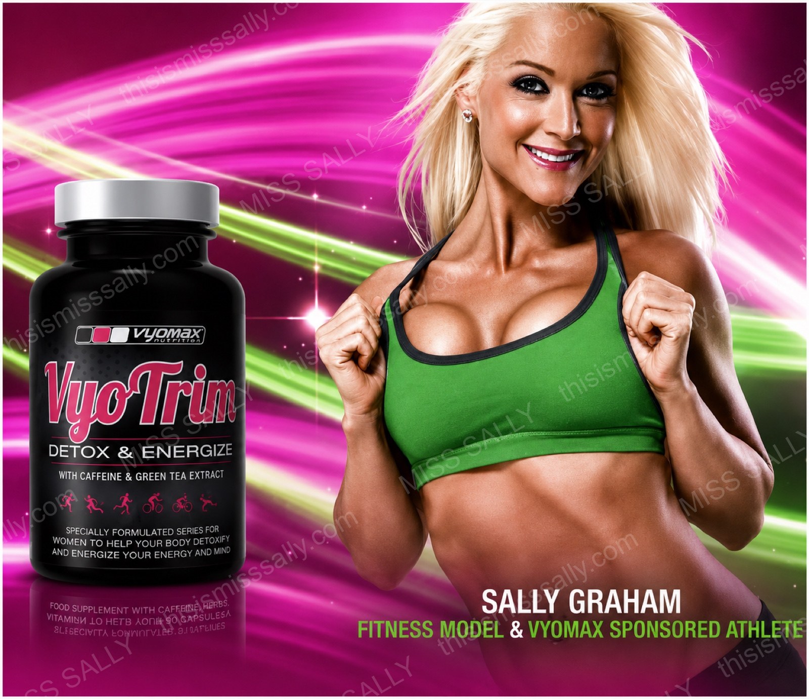 Miss Sally, sponsored athlete for Vyomax Nutrition