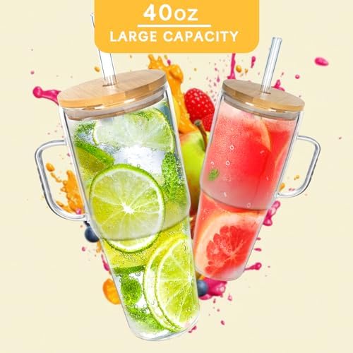 ANOTION Glass Tumbler with Straw photo 5