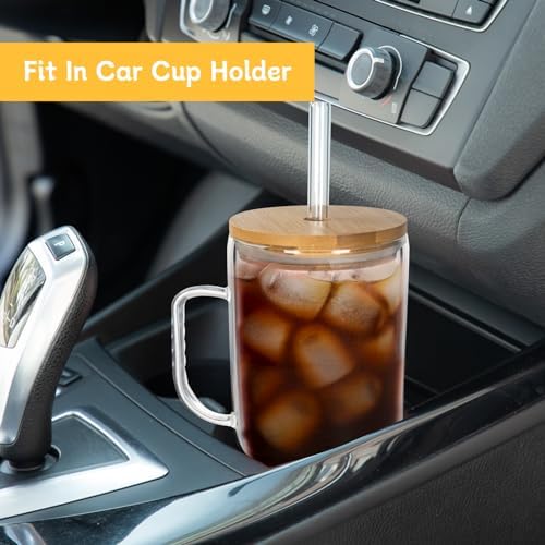 ANOTION Glass Tumbler with Straw photo 7