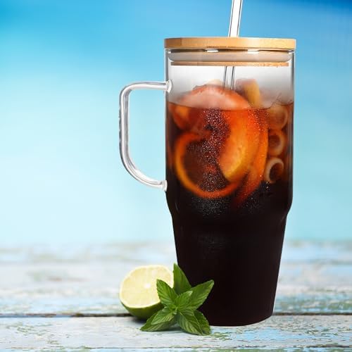 ANOTION Glass Tumbler with Straw photo 8