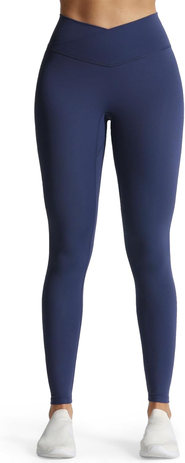 Aoxjox Trinity Crossover V-Waist Leggings, Navy photo 1